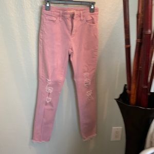 Pink ripped jeans